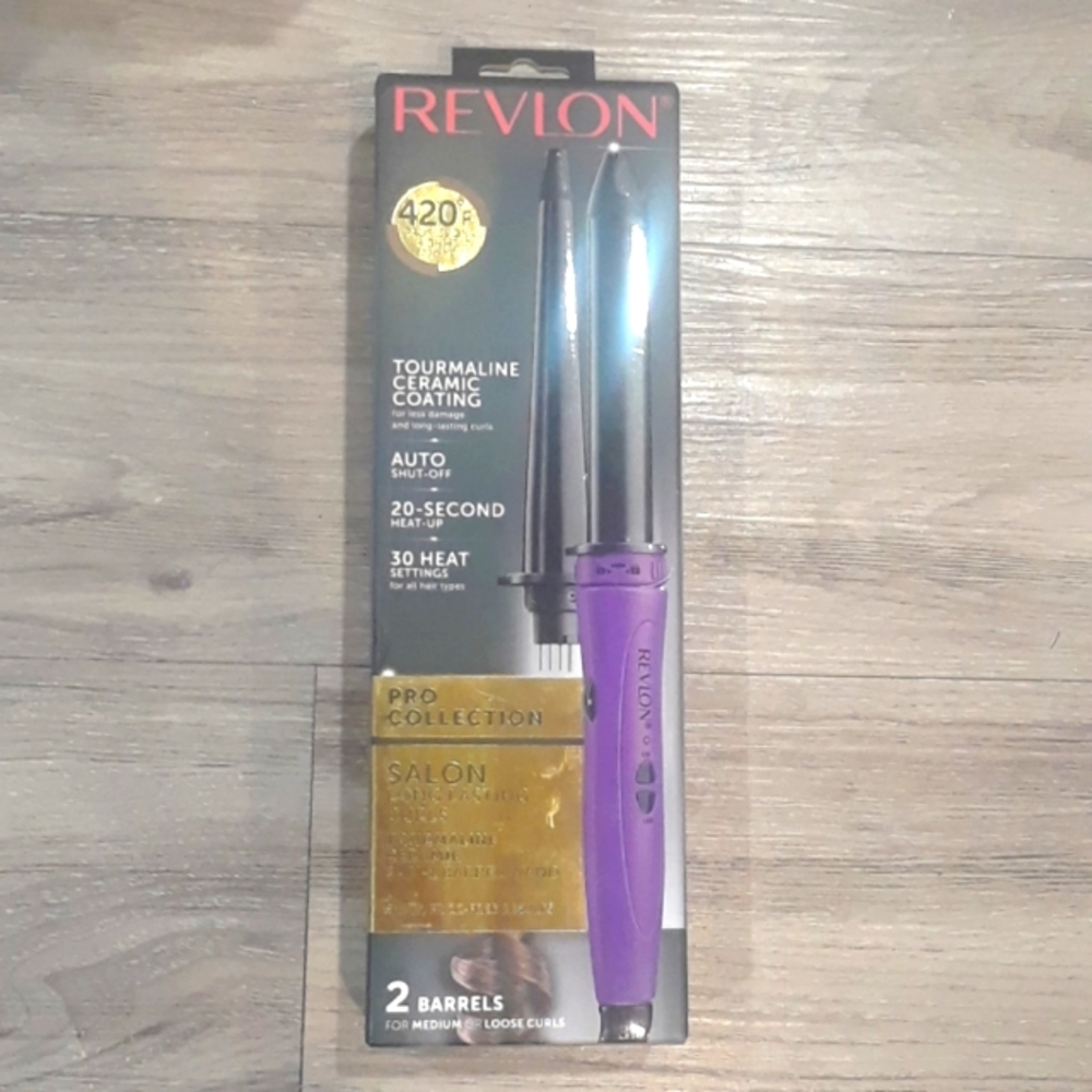 Revlon Double Barrel Curling Iron Low High Heat